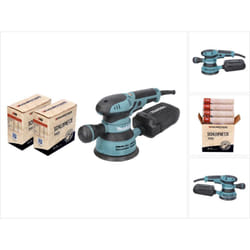 Makita - bo 5041 Ponceuse excentrique / ponceuse 300 w 125 mm + 2x Toolbrothers spider Set d'abrasifs en filet