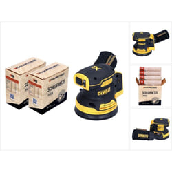 Dcw 210 n Ponceuse excentrique sans fil 18 v 125 mm brushless + 2x Set d'abrasifs filet Toolbrothers spider - Dewalt