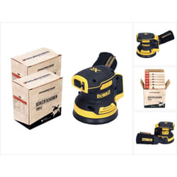Dcw 210 n Ponceuse excentrique sans fil 18 v 125 mm brushless + 2x Jeux de disques abrasifs turtle Toolbrothers - Dewalt
