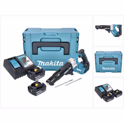 Contenu du paquet: - 1x Makita DFR551Z Visseuse automatique sans fil - 1x Adaptateur pour visseuse 191W94-5 - 1x Vis à tête r ...