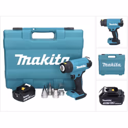 Contenu du paquet: - 1x Makita DHG181 Décapeur thermique sans fil - 1x Buse pour vitre / verre (PR00000028) - 1x Buse à fente ...