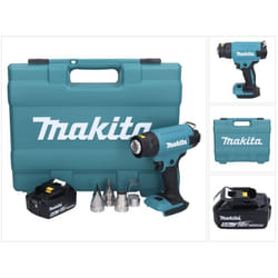 Makita - dhg 181 T1K Pistolet air chaud sans fil 18 v 150 - 550C + 1x Batterie 5,0 Ah + Coffret - ohne Ladegert