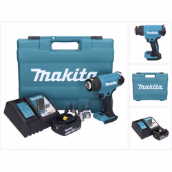Contenu de la livraison: - 1x Makita DHG 181 Pistolet air chaud sans fil - 1x Dessus de verre ( PR00000028 ) - 1x Dessus de v ...