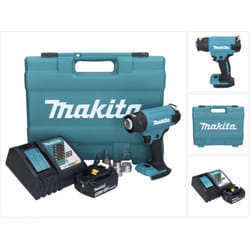 Makita - dhg 181 RT1K Pistolet air chaud sans fil 18 v 150 - 550C + 1x Batterie 5,0 Ah + Ladegert + Coffret