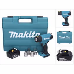 Contenu du paquet: - 1x Makita DHG181 Décapeur thermique sans fil - 1x Buse pour vitre / verre (PR00000028) - 1x Buse à fente ...