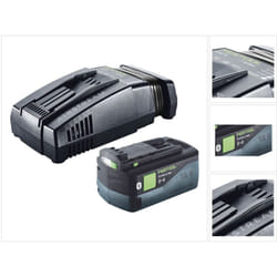 Festool - Set Énergie : 1x Batterie bp 18 Li 5,0 asi eu 5,0Ah 18V + Chargeur sca 16 10,8V-18V (577660) (576953)