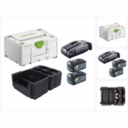 DESCRIPTION GÉNÉRALE Le pack de batteries Festool BP 18 Li 5,0 Ah ASI offre une endurance et une puissance optimales. Il intè ...
