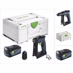 Contenu de la livraison: - 1x Festool CXS 18-Basic Perceuse-visseuse sans fil - 1x mandrin à serrage rapide FastFix 10 mm - 1 ...
