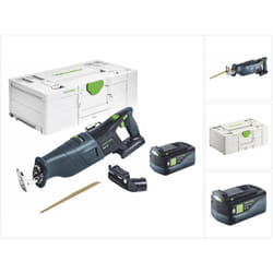 Rsc 18 EB-Basic Scie sabre sans fil 18 v Brushless + 1x batterie 5,0 Ah + Systainer - sans kit chargeur - Festool
