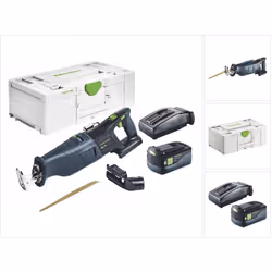Contenu de la livraison: - 1x Festool RSC 18 EB Scie sabre sans fil - 1x dispositif d'aspiration RSC-AV - 1x lame de scie sab ...