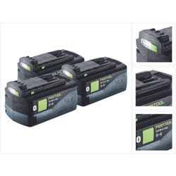 Batterie Festool 3x bp 18 Li 5,0 asi batterie 18 v 5,0 Ah / 5000 mAh Li-Ion ( 3x 577660 ) Bluetooth avec indicateur de niveau de charge