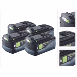 Contenu de la livraison: - 4x Festool BP 18 Li 5,0 ASI Batterie 18 V 5,0 Ah ( 577660 ) Description du produit: Le puissant pa ...