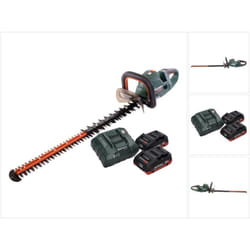 Metabo HS 18 LTX BL 75 Taille-haie sans fil 18 V 75 cm Brushless + 2x batterie 4,0 Ah + chargeur + chargeur de batterie