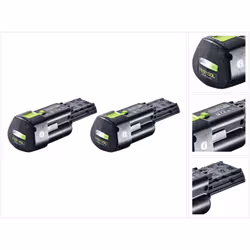 Contenu du paquet: - 2x Festool Batteries BP 18 Li 3,0 Ergo I 3,0Ah 18V (577704) Description du produit: Le set de batteries  ...