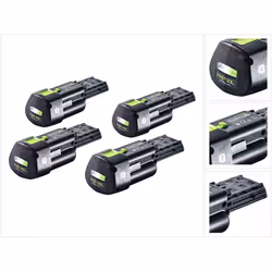 Contenu de la livraison: - 4x Festool BP 18 Li 3,0 Ergo I Batterie 18 V 3,0 Ah ( 577704 ) Description du produit: Le pack bat ...