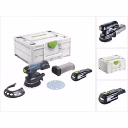Contenu de la livraison: - 1x Festool ETSC 125 Ponceuse excentrique sans fil - 1x Festool PROTECTOR - 1x sac à poussière Long ...