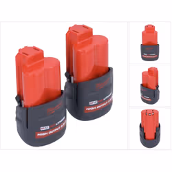 Contenu de la livraison: - 2x Milwaukee M12 HB2.5 High Output 12 V 2,5 Ah / 2500 mAh Li-Ion ( 4932480164 ) Description du pro ...