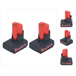 Milwaukee - Batterie Set 2x M12 HB5 High Output 12 v 5,0 Ah / 5000 mAh Li-Ion Batterie ( 2x 4932480165 )
