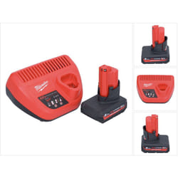 M12 HNRG-501 Kit de démarrage batterie HB5 High Output 12 v 5,0 Ah / 5000 mAh Li-Ion ( 4932480165 ) + M12-C12C Chargeur de batterie - Milwaukee