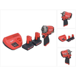 M12 FIW38-502 Clé à choc sans fil 12 v 339 Nm 3/8' Brushless + 2x batterie 5,0 Ah + chargeur - Milwaukee