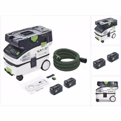 Contenu de la livraison: - 1x Festool CTLC MINI Aspirateur sans fil mobile - 1x filtre principal haute performance - 1x sac f ...