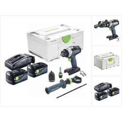 Tpc 18/4 I-Basic Perceuse-visseuse à percussion sans fil 18 v 75 Nm Brushless + 2x batterie 5,0 Ah + chargeur + Systainer - Festool
