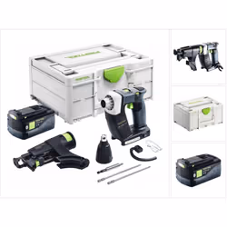 Contenu de la livraison: - 1x Festool DWC 18-4500 Visseuse de chantier sans fil - 1x adaptateur de magasin - 1x butée de prof ...