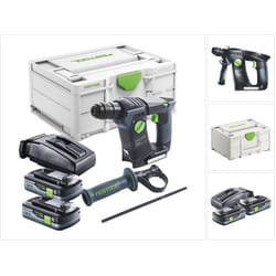 Bhc 18-Basic Marteau perforateur sans fil 18 v 1,8 j sds Plus Brushless + 2x batterie 4,0 Ah + chargeur + Systainer - Festool