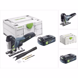Contenu de la livraison: - 1x Festool CARVEX PSC 420 scie pendulaire sans fil - 1x lame de scie à denture fine - 1x lame de s ...