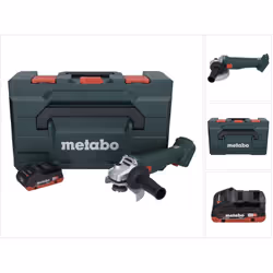 Contenu de la livraison: - 1x Metabo W 18 L 9-125 Meuleuse d'angle sans fil - 1x capot de protection - 1x bride de fixation - ...