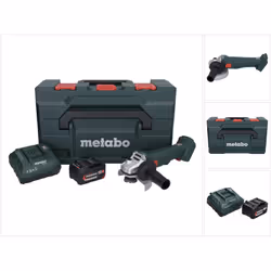 Contenu de la livraison: - 1x Metabo W 18 L 9-125 Meuleuse d'angle sans fil - 1x capot de protection - 1x bride de fixation - ...