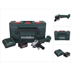 Metabo W 18 L 9-125 Meuleuse d'angle sans fil 18 V 125 mm + 1x batterie 4,0 Ah + chargeur + metaBOX