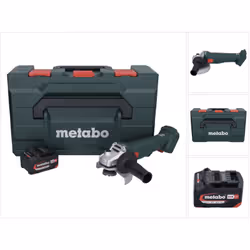 Contenu de la livraison: - 1x Metabo W 18 L 9-125 Meuleuse d'angle sans fil - 1x capot de protection - 1x bride de fixation - ...