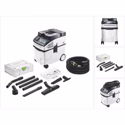 Contenu de la livraison: - 1x Festool CLEANTEC CT 25 E Aspirateur mobile - 1x Fugendse D 36 FD-150 - 1x Hauptfilter - 1x Pols ...