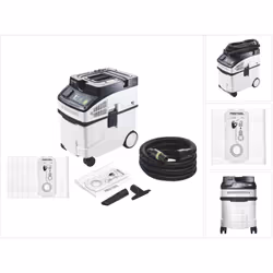 Contenu de la livraison: - 1x Festool CLEANTEC CT 25 E Aspirateur mobile - 1x Fugendse D 36 FD-150 - 1x Filtre principal - 1x ...