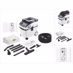Contenu de la livraison: - 1x Festool CLEANTEC CT 25 E Aspirateur mobile - 1x Fugendse D 36 FD-150 - 1x filtre principal - 1x ...