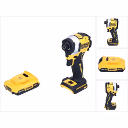 Contenu du paquet: - 1x DeWalt DCF 850 N Visseuse à choc sans fil - 1x Clip ceinture - 1x Batterie DeWalt DCB 183 18 V 2,0 Ah ...