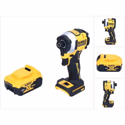 Contenu du paquet: - 1x DeWalt DCF850N Visseuse à choc sans fil - 1x Clip ceinture - 1x Batterie DeWalt DCB184 5,0Ah 18V - sa ...