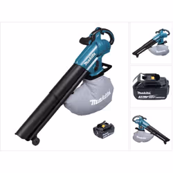 Contenu de la livraison: - 1x Makita DUB 187 aspirateur et souffleur de feuilles sans fil - 1x Makita BL 1830 B batterie 18 V ...
