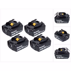 Contenu de la livraison: - 4x Makita BL 1850 B 18 V 5,0 Ah Description du produit: La batterie Makita BL 1850 B 5 Ah convainc ...