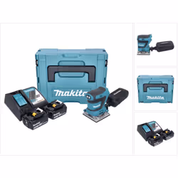Contenu de la livraison: - 1x Makita DBO 484 ponceuse vibrante sans fil - 1x boîte à poussière cpl. ( 135246-0 ) - 1x sac à p ...