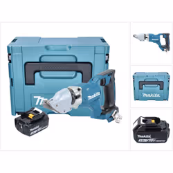Contenu de la livraison: - 1x Makita DJS 200 Cisaille à tôle sans fil - 1x vis à tête ronde plate M4x12 ( 266622-8 ) - 1x étr ...