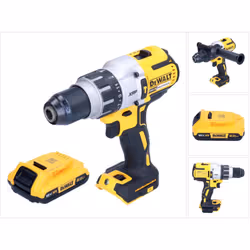 Contenu de la livraison: - 1x DeWALT DCD 996 Perceuse-visseuse à percussion sans fil - 1x Poignée latérale - 1x DeWalt DCB 18 ...