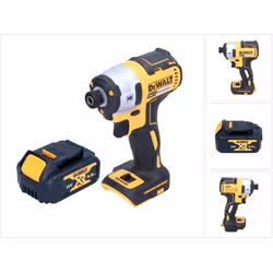 Contenu de la livraison: - 1x DeWalt DCF 887 Clé à choc sans fil - 1x DeWalt DCB 182 18 V 4,0 Ah batterie - sans chargeur Des ...