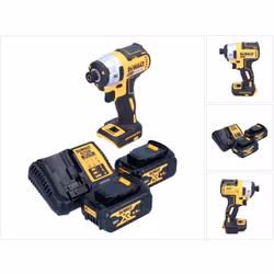 Contenu de la livraison: - 1x DeWalt DCF 887 Clé à choc sans fil - 2x DeWalt DCB 182 Batterie 18 V 4,0 Ah - 1x chargeur Dewal ...