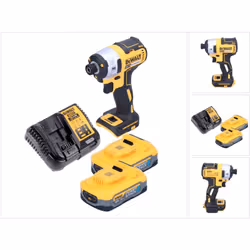 Contenu de la livraison: - 1x DeWalt DCF 887 Clé à choc sans fil - 2x DeWalt DCBP 518 batterie 18 V 5,0 Ah Powerstack - 1x De ...