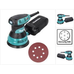 Bo 5031 Ponceuse excentrique 300 watts 125 mm + 50x papier abrasif K80 - Makita
