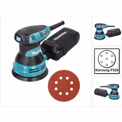 Contenu de la livraison: - 1x Makita BO 5031 ponceuse excentrique - 1x collecteur de poussière - 1x papier abrasif 125 mm K 1 ...