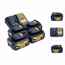 Contenu de la livraison: - 4x DeWalt DCB 182 Batterie 18 V 4,0 Ah - 1x DeWalt DCB 1104 chargeur rapide Description du produit ...