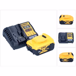 Contenu de la livraison: - 1x DeWalt DCB 184 18 V 5,0 Ah batterie - 1x DeWalt DCB 1104 chargeur rapide Description du produit ...
